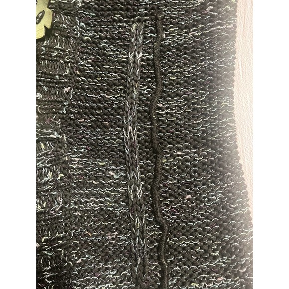 BCBGMAXAZRIA Cardigan Sweater Caitlin Brown Multi Colored Ruffled Edges Size MED - Picture 5 of 9